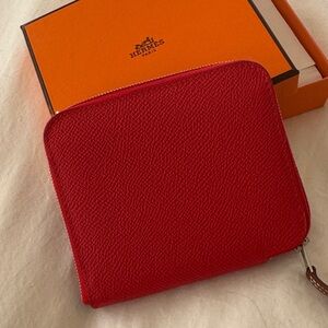 Hermès Silk In Epsom Leather Wallet